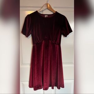 ASOS red velvet short dress Size US 6.